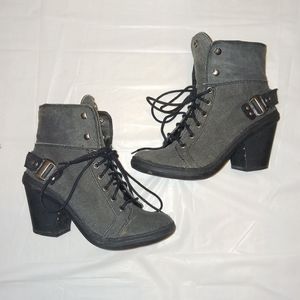 Big Buddah Black Denin boots-Women size 8.5